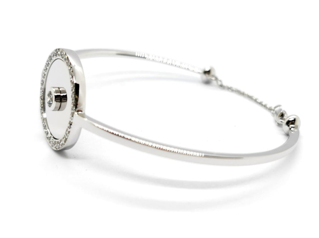 Bracelet Jonc en or blanc et en diamants - Castafiore