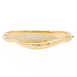 Bracelet Jonc en or jaune et diamants - Castafiore