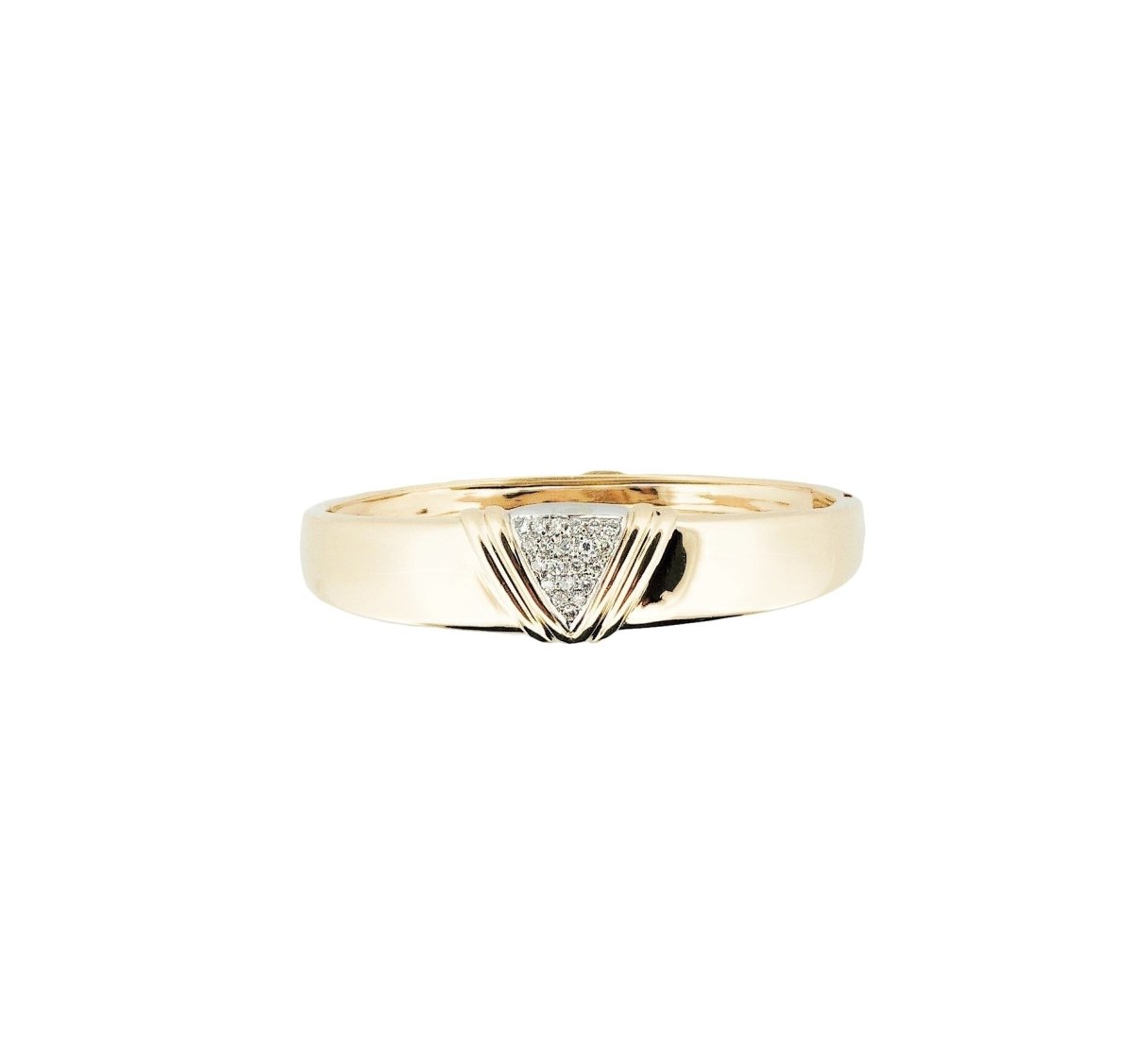 Bracelet Jonc en or jaune et diamants - Castafiore
