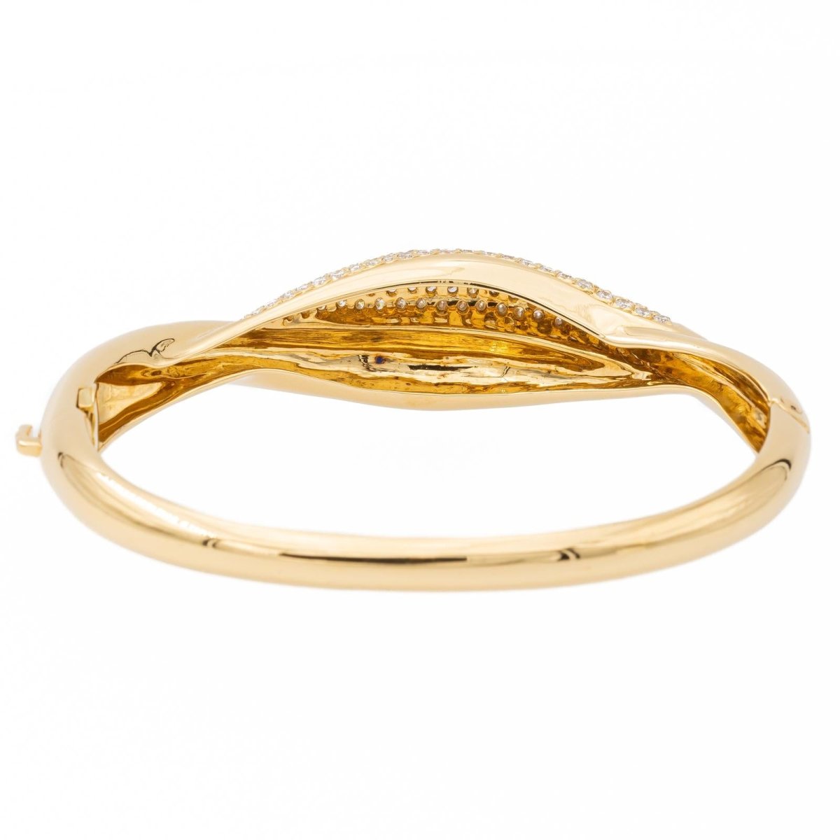 Bracelet Jonc en or jaune et diamants - Castafiore