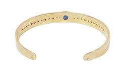 Bracelet Jonc en or jaune, saphir et diamants - Castafiore