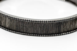 Bracelet Jonc ETERNAMÉ "Lunaria", en or noir et spinelle - Castafiore