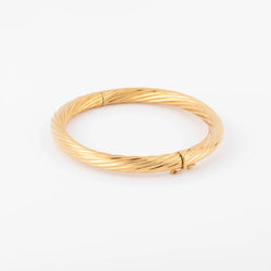 Bracelet jonc fermé torsadé or jaune - Castafiore