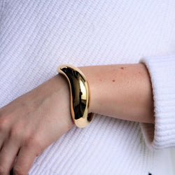 Bracelet Jonc FRED Mouvementé en or jaune - Castafiore