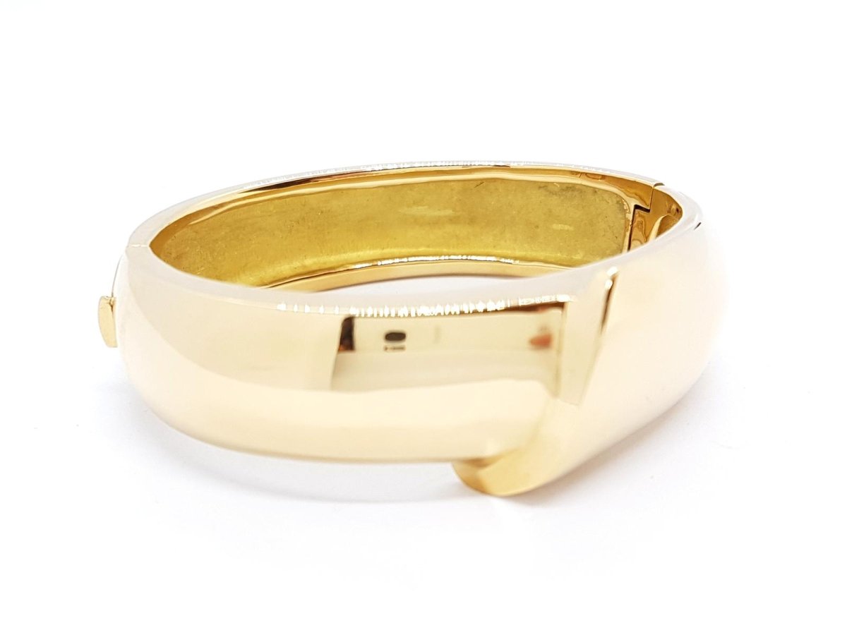 Bracelet Jonc massif en or jaune - Castafiore