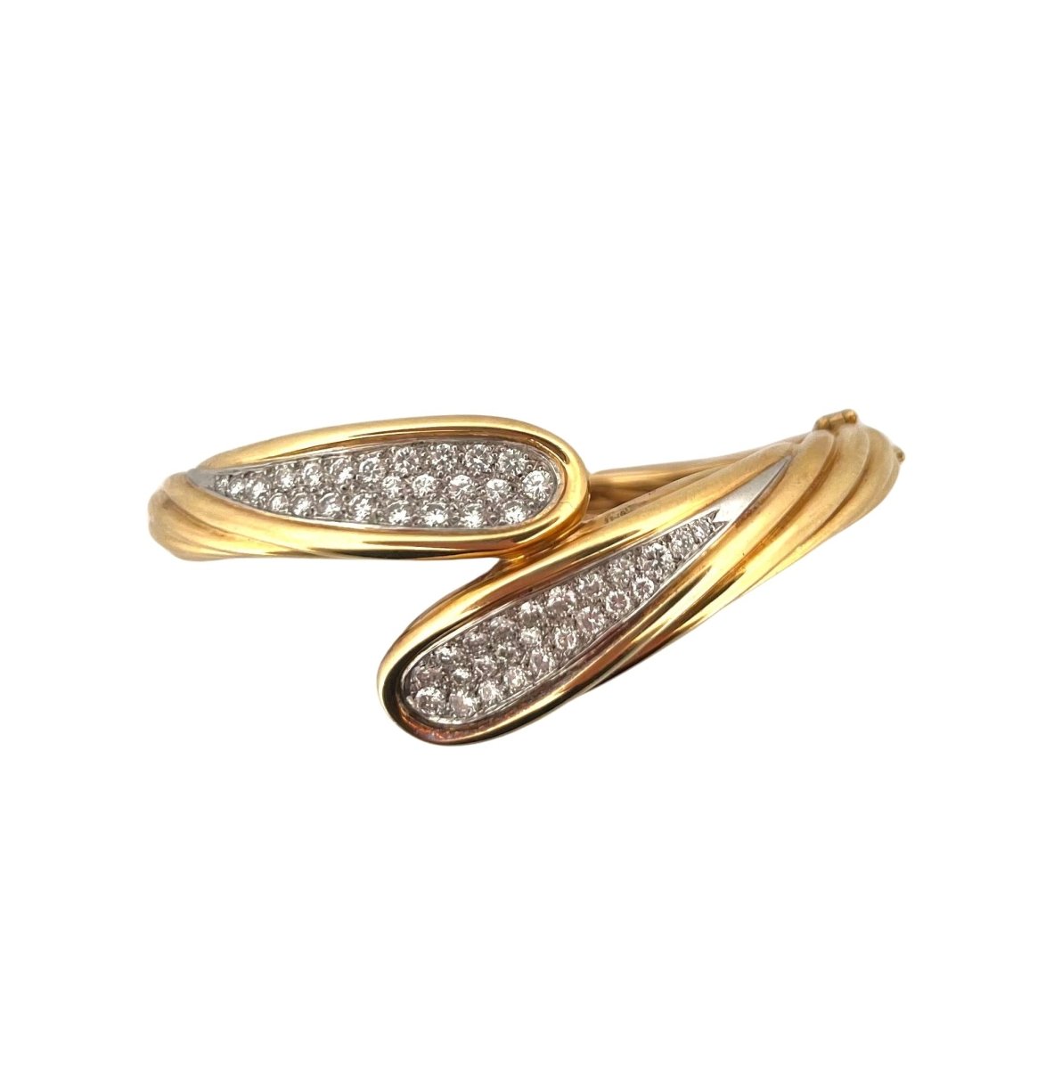 Bracelet Jonc MAUBOUSSIN en or jaune et platine - Castafiore