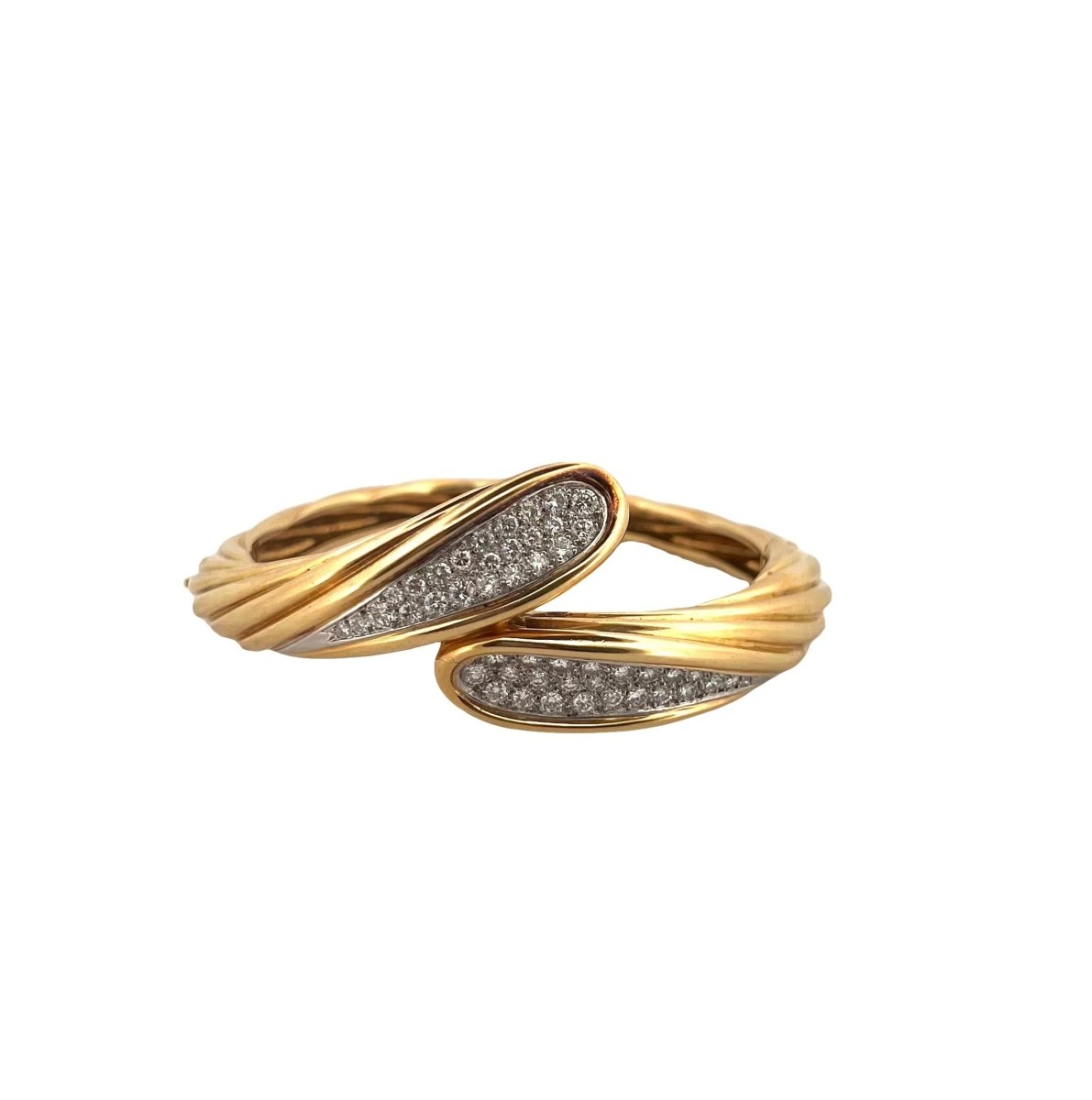 Bracelet Jonc MAUBOUSSIN en or jaune et platine - Castafiore