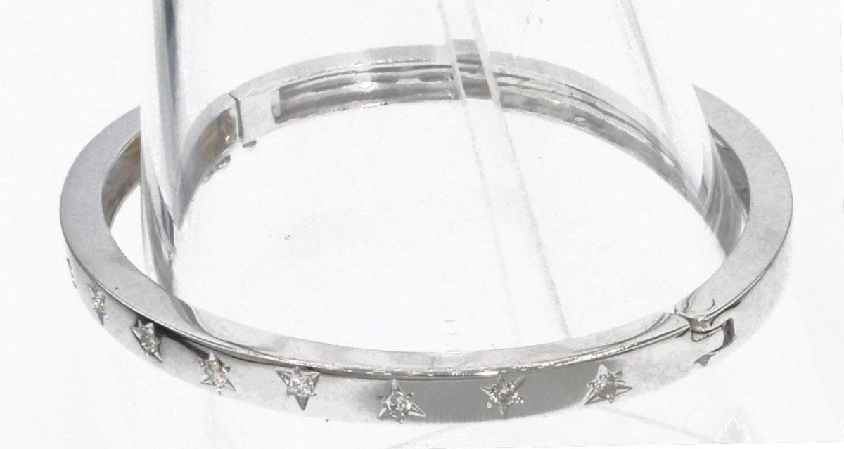 Bracelet jonc or blanc forme ruban - Castafiore