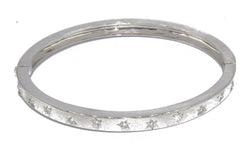 Bracelet jonc or blanc forme ruban - Castafiore