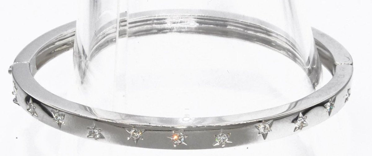 Bracelet jonc or blanc forme ruban - Castafiore