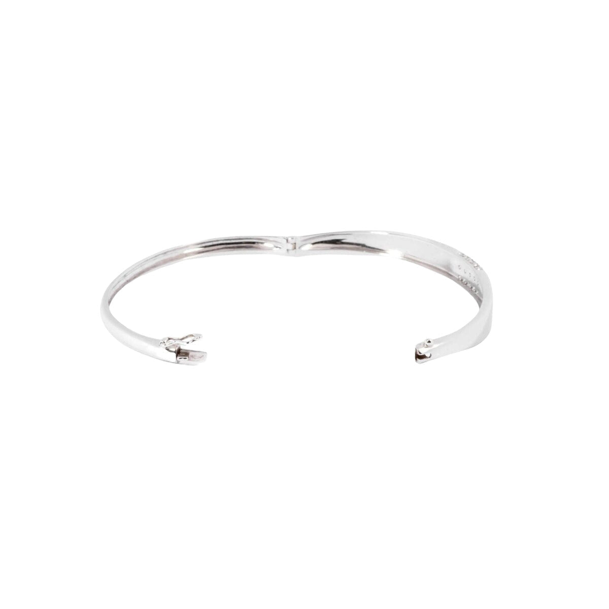 Bracelet jonc or gris et diamant - Castafiore