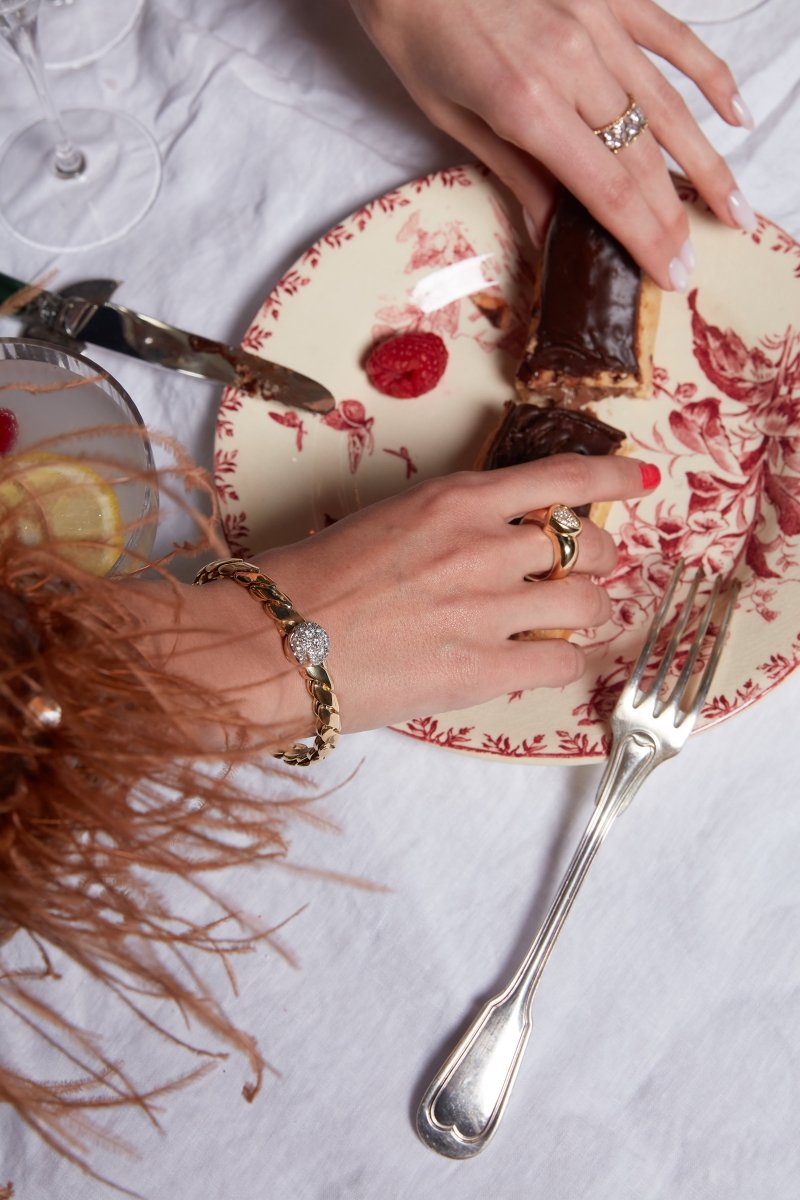 Bracelet Jonc POMELLATO or jaune et diamants - Castafiore