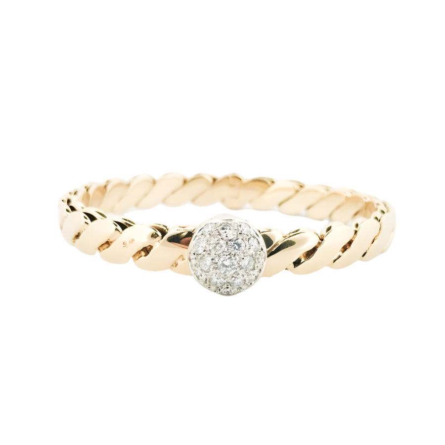 Bracelet Jonc POMELLATO or jaune et diamants - Castafiore