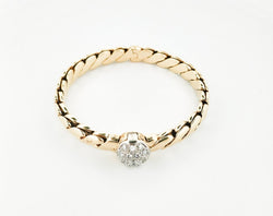 Bracelet Jonc POMELLATO or jaune et diamants - Castafiore