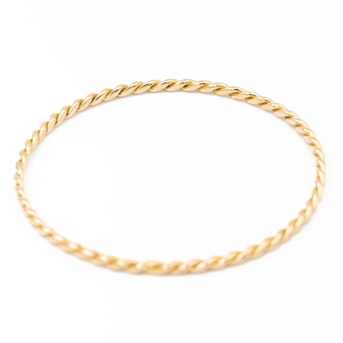 Bracelet Jonc torsadé en or jaune - Castafiore