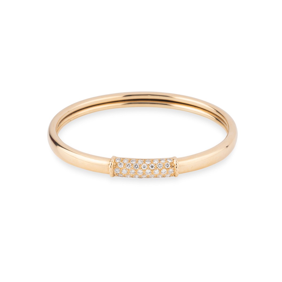 Bracelet Jonc VAN CLEEF & AREPLS en or jaune et diamants - Castafiore
