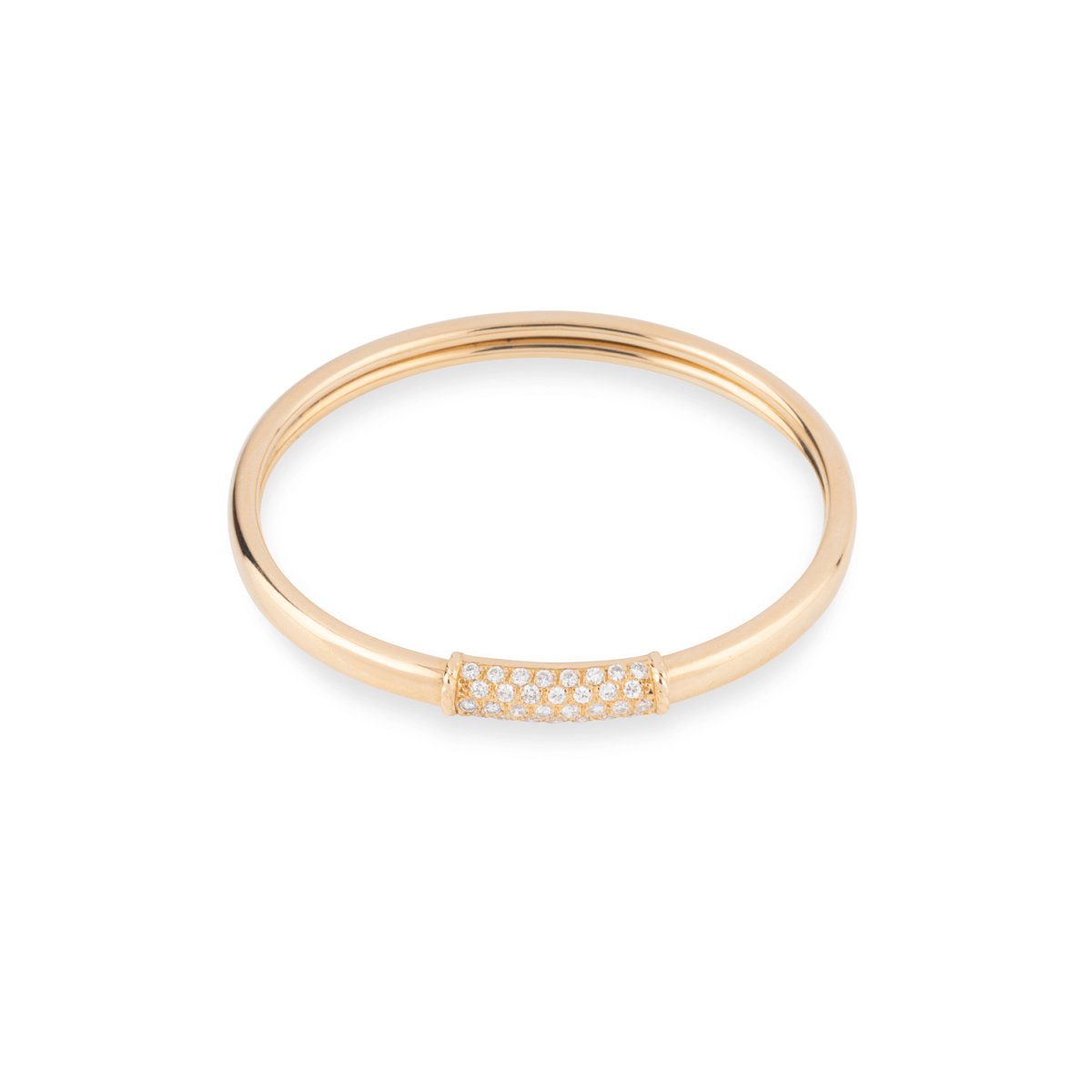 Bracelet Jonc VAN CLEEF & AREPLS en or jaune et diamants - Castafiore