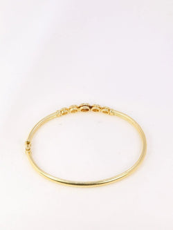 Bracelet jonc vintage en or souple et diamants - Castafiore