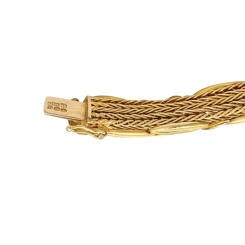 Bracelet Lalaounis "Epis" en or jaune et diamants - Castafiore