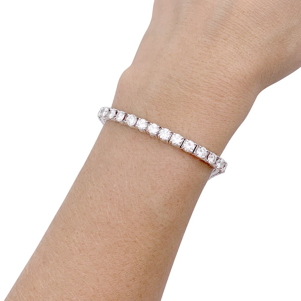 Bracelet Ligne diamants en or blanc - Castafiore