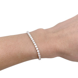 Bracelet ligne diamants en or blanc - Castafiore