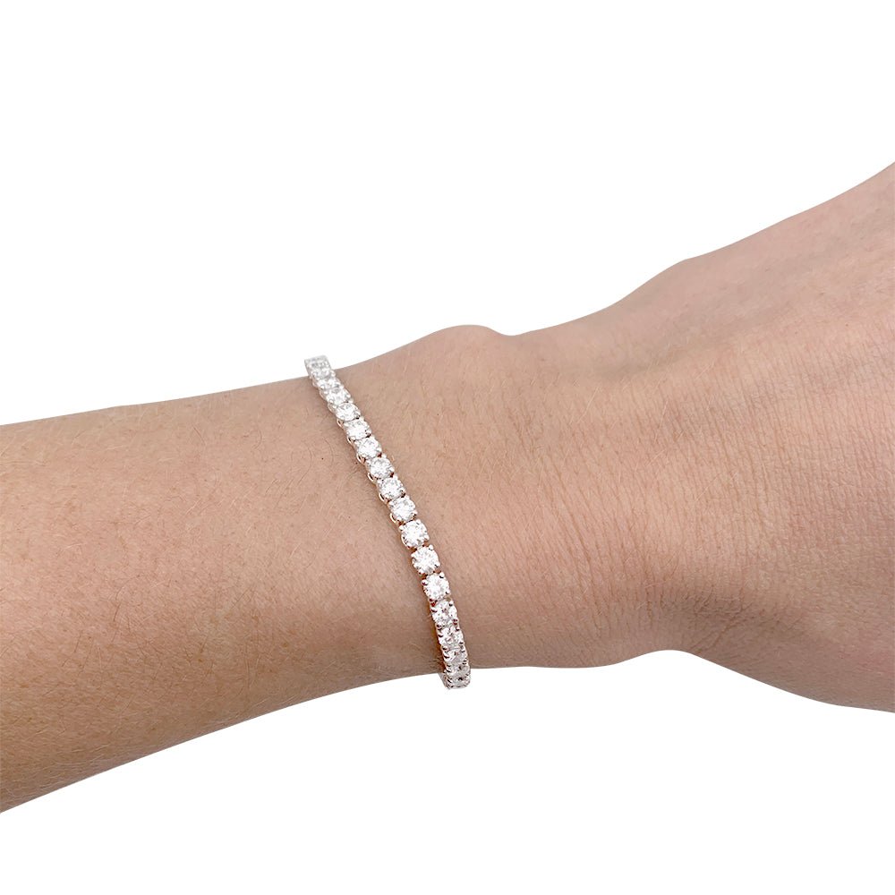 Bracelet ligne diamants en or blanc - Castafiore