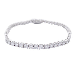 Bracelet ligne diamants en or blanc - Castafiore