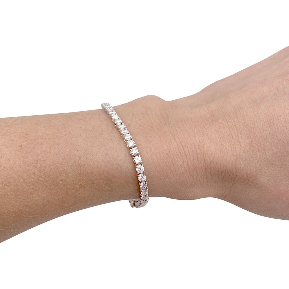 Bracelet ligne diamants en or blanc - Castafiore