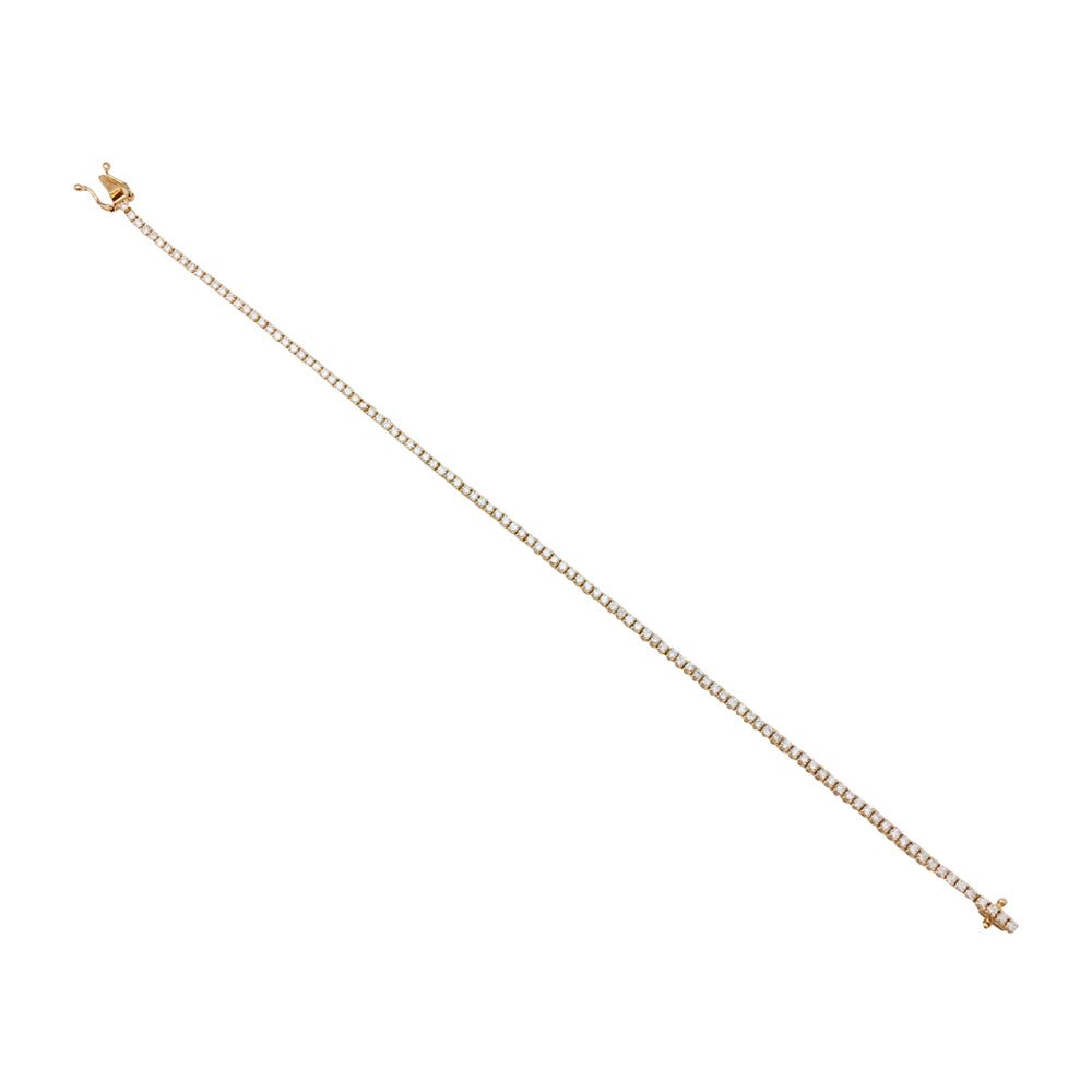 Bracelet ligne diamants en or jaune - Castafiore