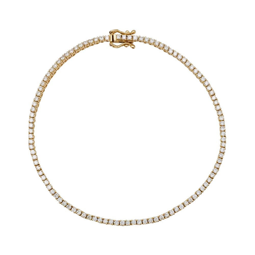 Bracelet ligne diamants en or jaune - Castafiore