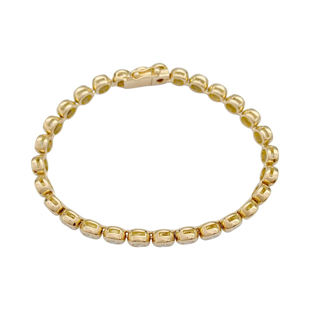 Bracelet ligne diamants en serti clos - Castafiore