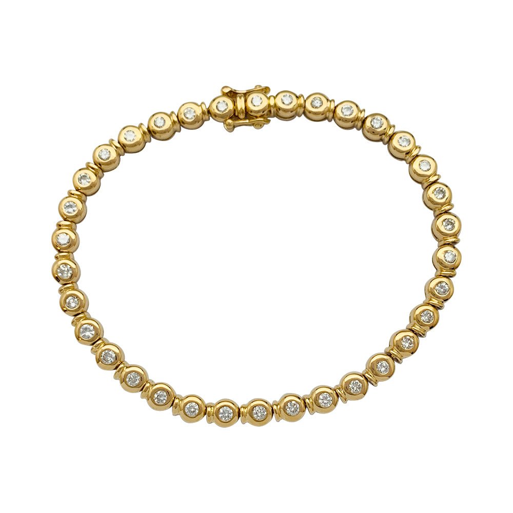 Bracelet ligne diamants or jaune - Castafiore