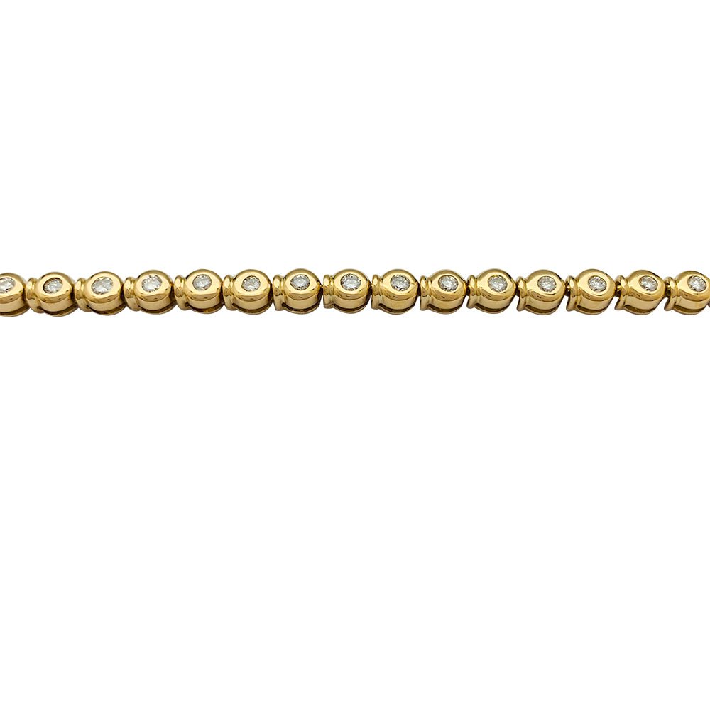 Bracelet ligne diamants or jaune - Castafiore