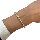 Bracelet ligne diamants or jaune - Castafiore