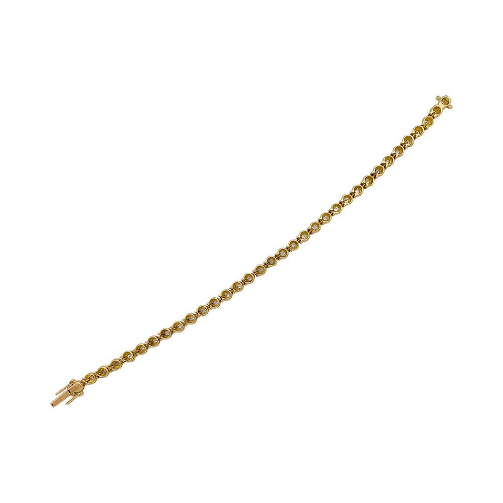 Bracelet ligne diamants or jaune - Castafiore
