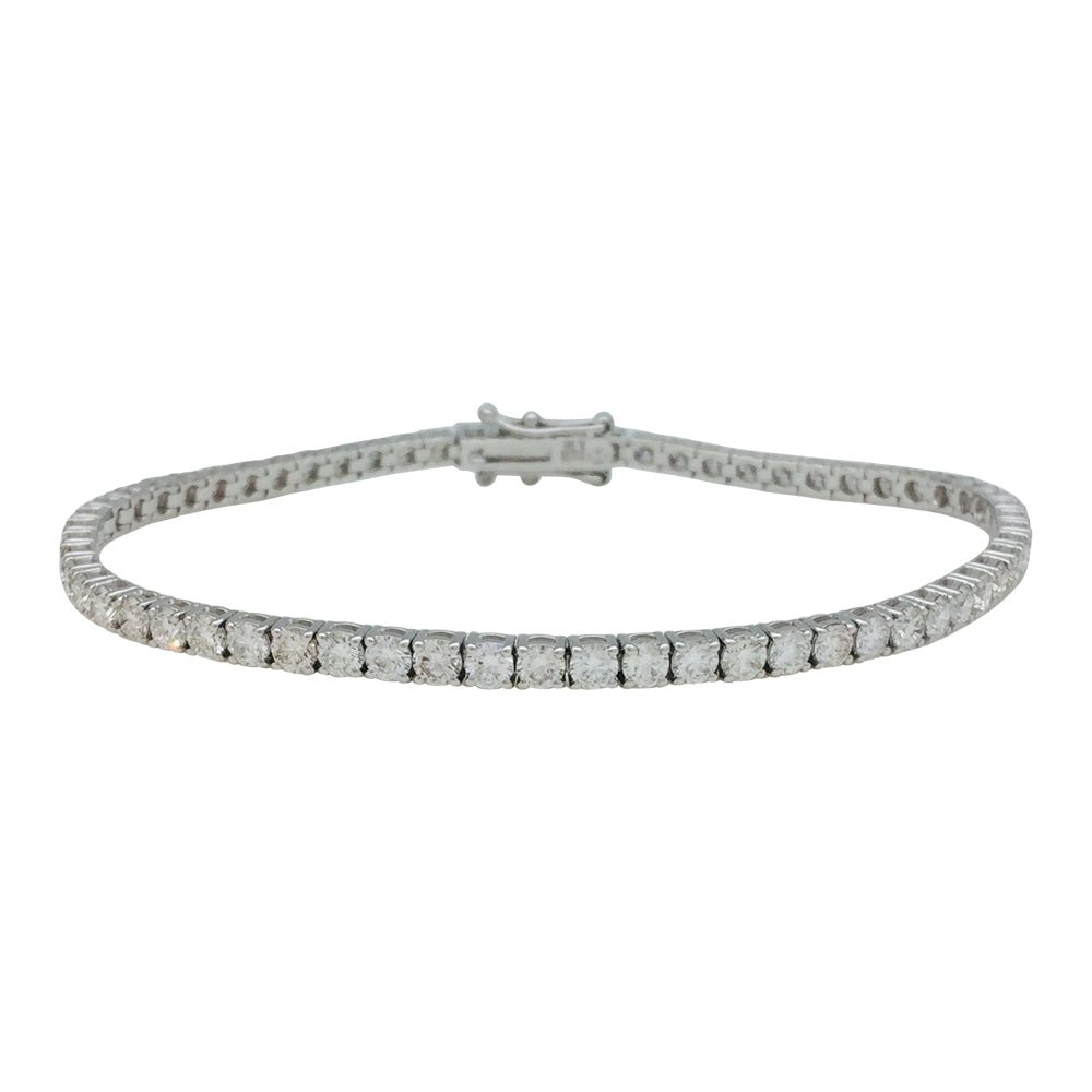 Bracelet ligne en or blanc, 5 carats de diamants - Castafiore