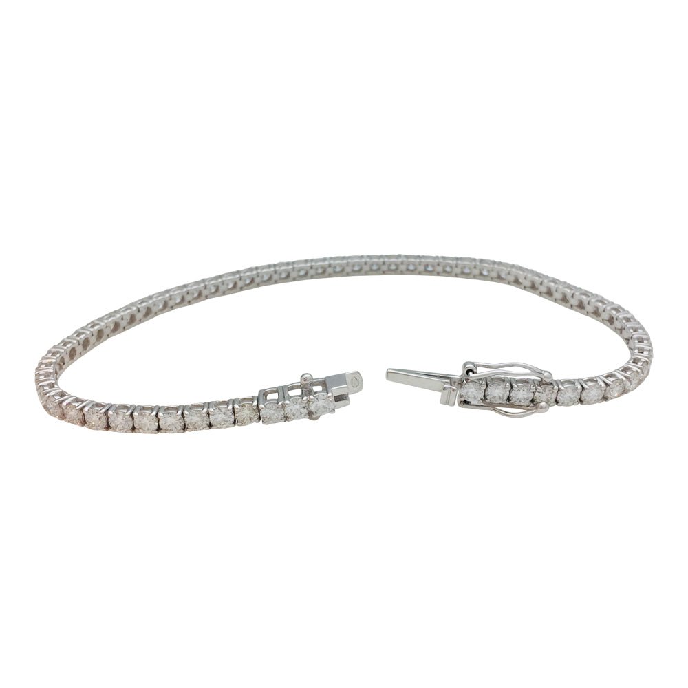 Bracelet ligne en or blanc, 5 carats de diamants - Castafiore
