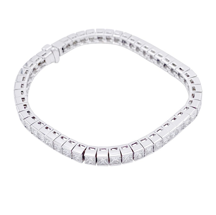 Bracelet Ligne en or blanc et diamants - Castafiore