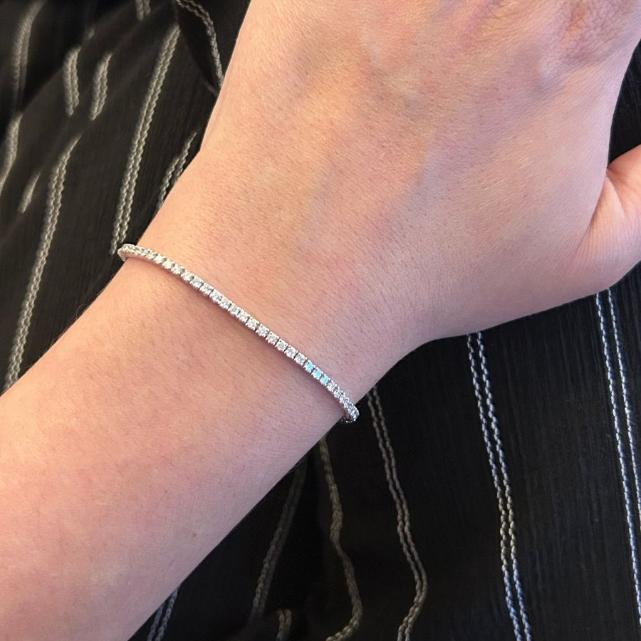 Bracelet Ligne en or blanc et diamants - Castafiore