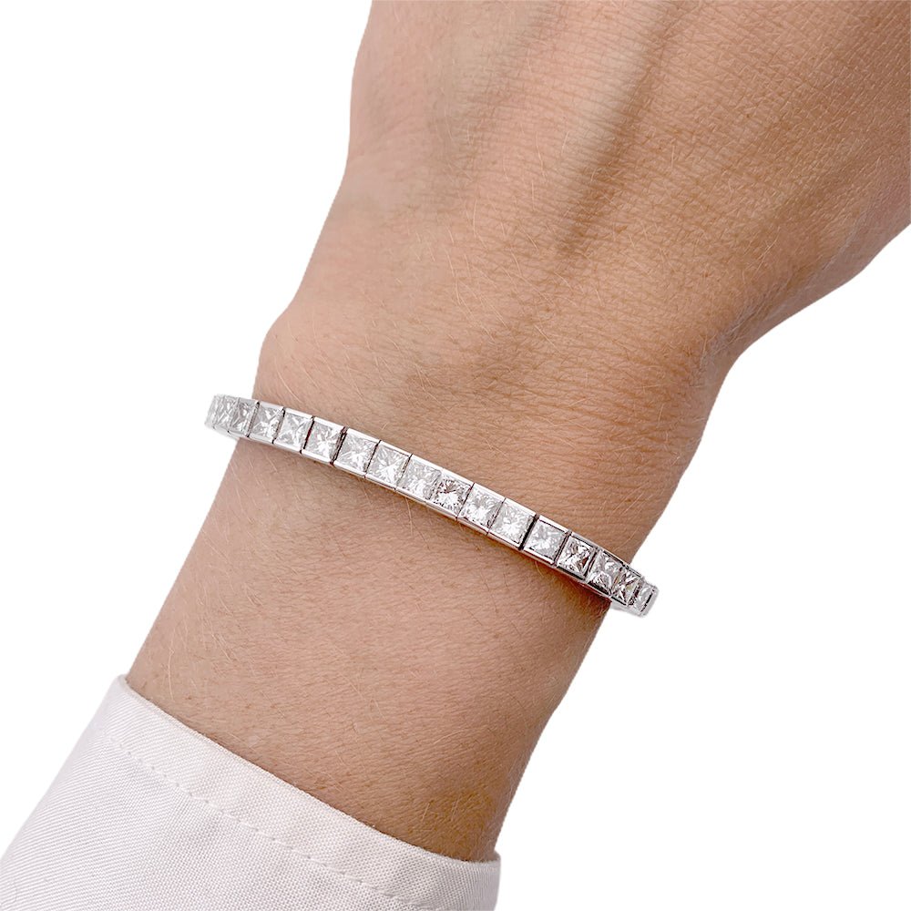 Bracelet Ligne en or blanc et diamants - Castafiore