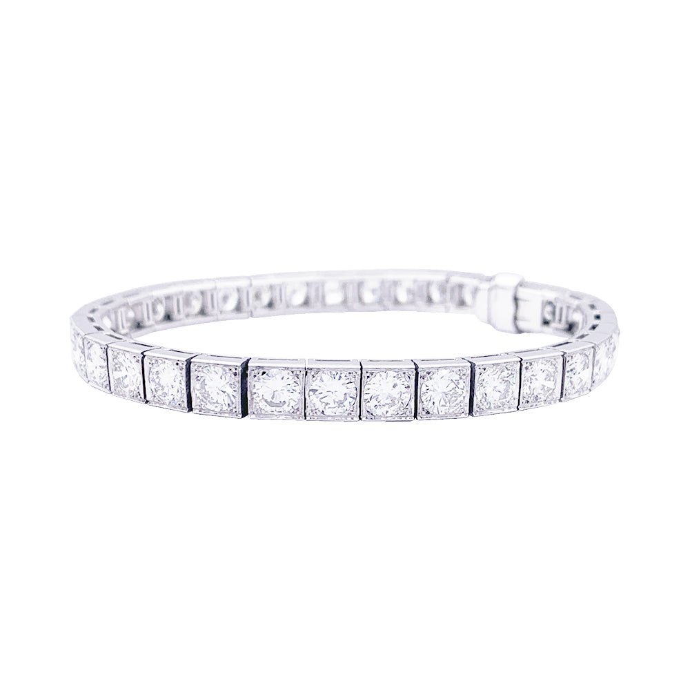 Bracelet Ligne en or blanc, platine et diamants - Castafiore
