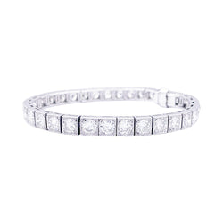 Bracelet Ligne en or blanc, platine et diamants - Castafiore