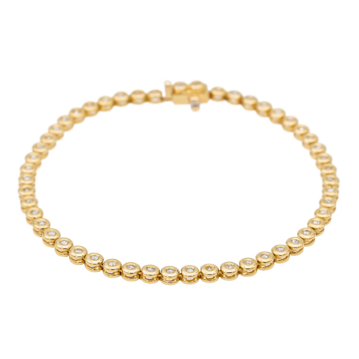 Bracelet Ligne en or jaune et diamants - Castafiore
