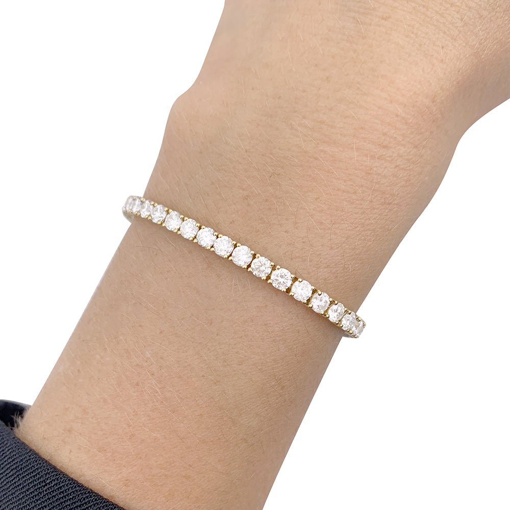 Bracelet Ligne en or jaune et diamants - Castafiore