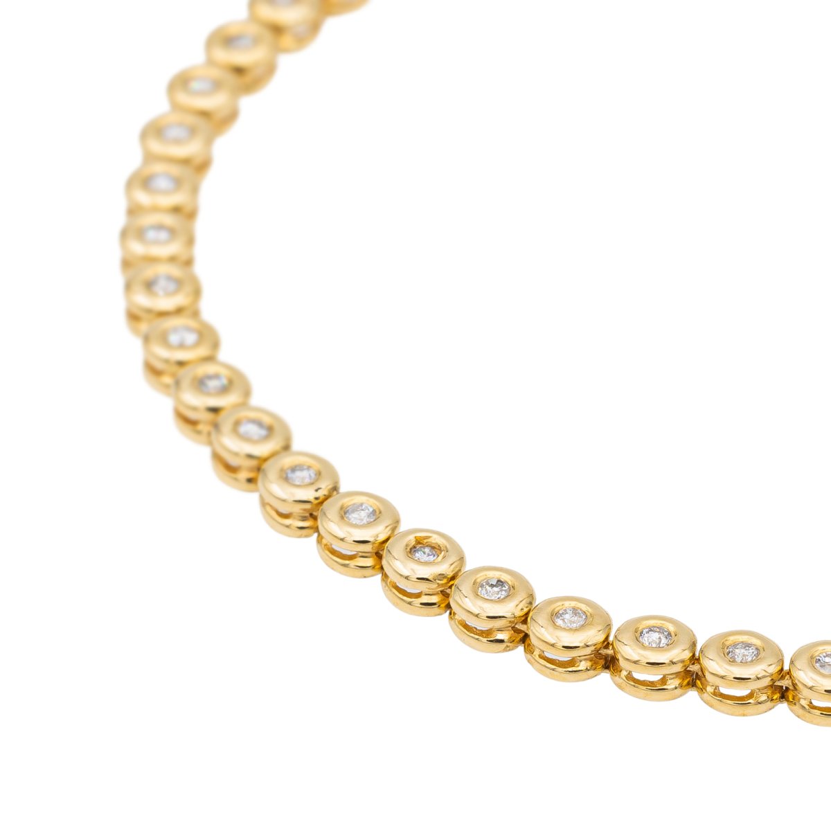 Bracelet Ligne en or jaune et diamants - Castafiore