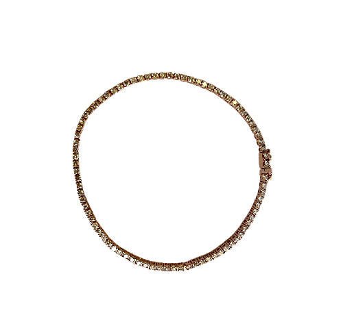 Bracelet Ligne en or rose et diamants - Castafiore