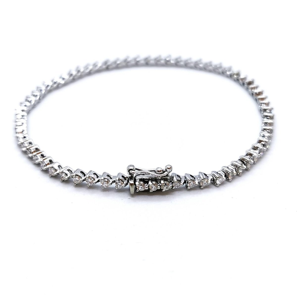 Bracelet Ligne Or Blanc Diamant - Castafiore
