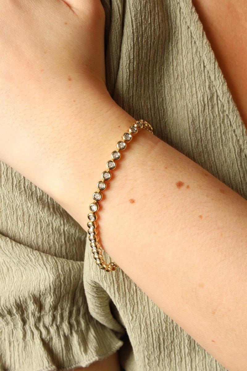 Bracelet Ligne Or jaune Diamant - Castafiore