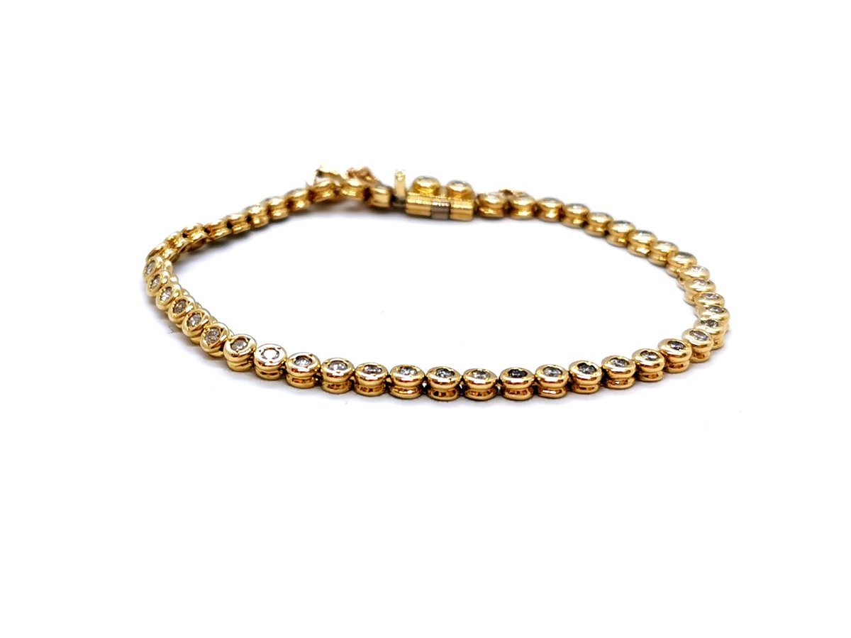 Bracelet Ligne Or jaune Diamant - Castafiore