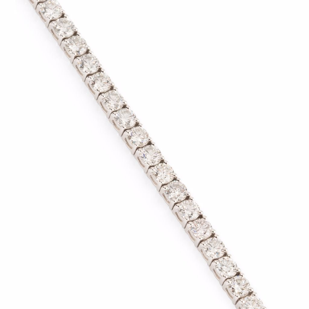 bracelet ligne tennis en or gris, serti de diamants - Castafiore